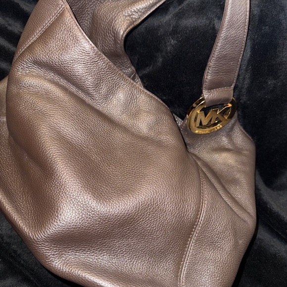 Michael Kors Chocolate Brown Hobo Bag with Gold Detail - Picture 13 of 17